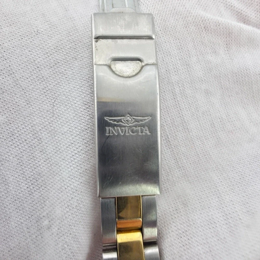 INVICTA Pro Diver Ladies Watch Blue W.R. 200 Meter Silver Gold Tone 6.75